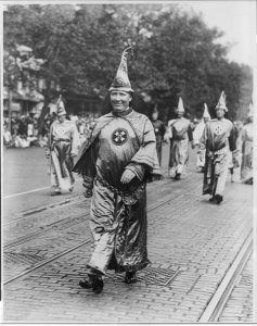 Dr. H.W. Evans, Imperial Wizard leading DC parade.